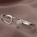 WEILYDF 925 sterling silver bracelet elegant clip-style button style floral design bracelet classic bracelet jewelry women's girls - Image 6